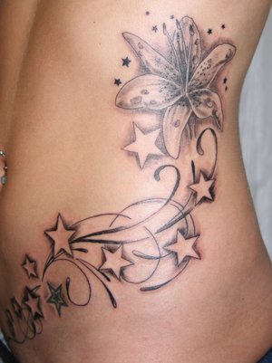 flower star tattoos