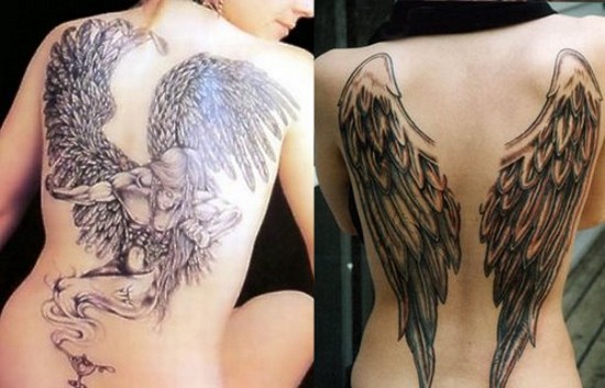 Angel wings tattoos are also made for protection
