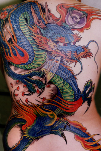 Nowadays dragon tattoo designs become more and more popular among women.