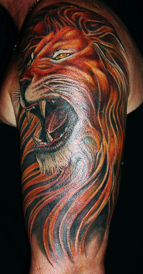 Often a lion tattoo design can be connected with the zodiac sign.