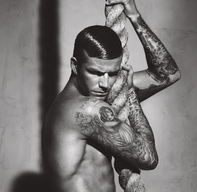 But the most poplar tattoo star of football is of course David Beckham